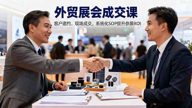 外贸展会成交课，含目标制定、客户邀约、现场成交，系统化SOP提升参展ROI-副业项目资源网