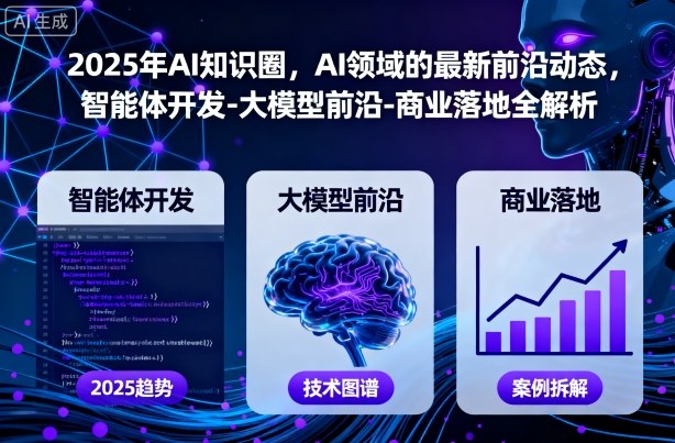 2025年AI知识圈,AI领域的最新前沿动态,智能体开发-大模型前沿-商业落地全解析-副业项目资源网