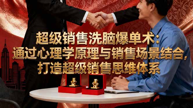 超级销售洗脑爆单术:通过心理学原理与销售场景结合,打造超级销售思维体系-副业项目资源网