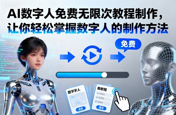 AI数字人免费无限次教程制作,让你轻松掌握数字人的制作方法-副业项目资源网