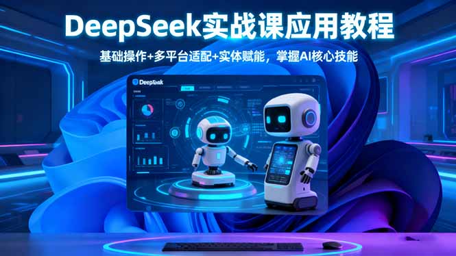 DeepSeek实战课应用教程、基础操作+多平台适配+实体赋能,掌握AI核心技能-副业项目资源网