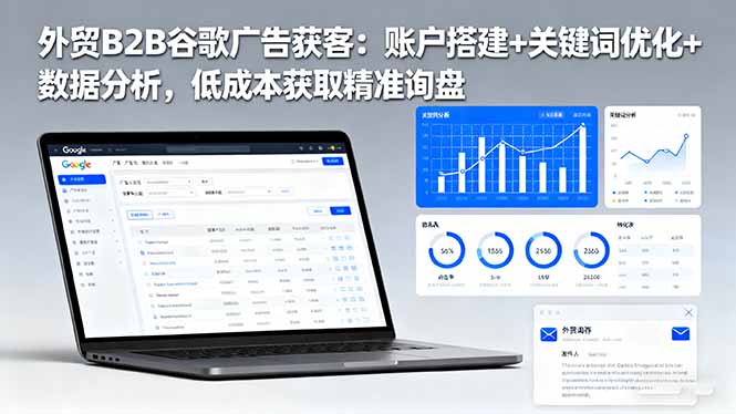 外贸B2B 谷歌广告获客:账户搭建+关键词优化+数据分析 低成本获取精准询盘-副业项目资源网