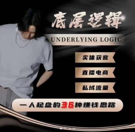 一个人起盘的底层逻辑,私域流量-直播电商-实体获客,一人起盘的36种賺钱思路-副业项目资源网