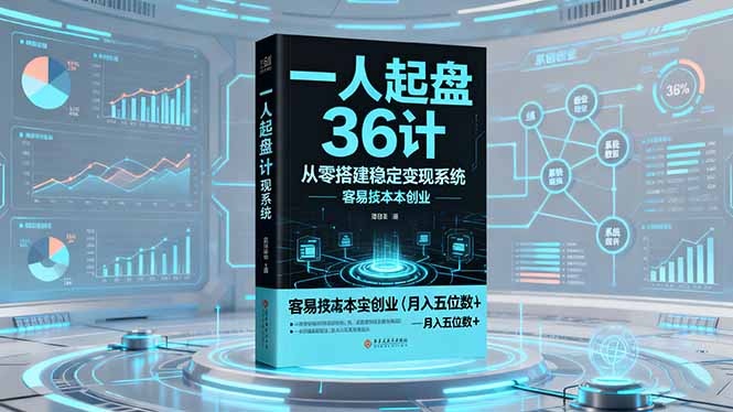 一人起盘36计:从零搭建稳定变现系统,实现低成本创业,月入五位数+-副业项目资源网