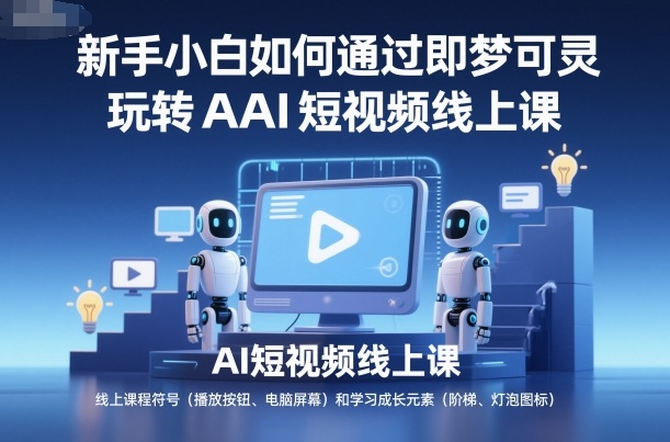 新手小白如何通过即梦可灵玩转AI短视频线上课-副业项目资源网