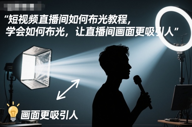 短视频直播间如何布光教程,学会如何布光,让直播间画面更吸引人-副业项目资源网