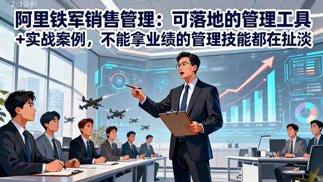 阿里铁军销售管理：可落地的管理工具+实战案例，不能拿业绩的管理都在扯淡-副业项目资源网