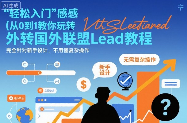 国外联盟賺美刀项目，从0到1教你玩转国外联盟Lead教程，纯新手可操作性100%-副业项目资源网